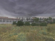 West view of walkway exit.