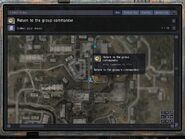 Return to the group commander in-game PDA map location.