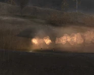 Side view of a comet.