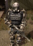 A Mercenary Exoskeleton, worn by Skull in Call of Pripyat.