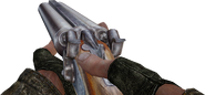 The shotgun in first person