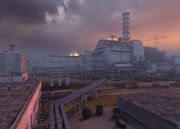 Das AKW Tschernobyl aus der Entfernung