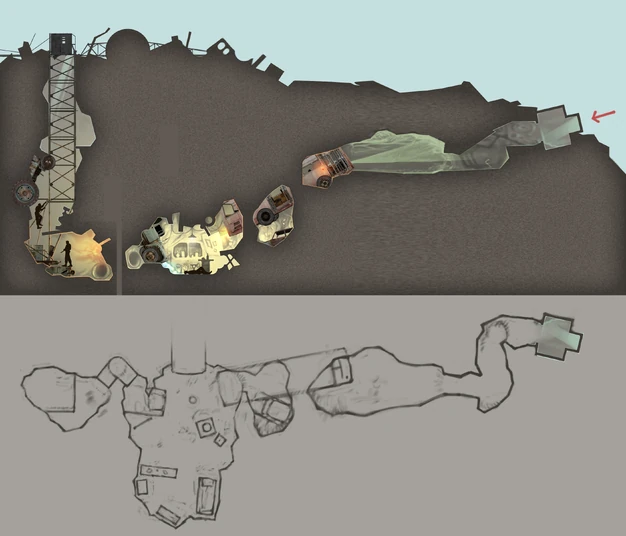 Рис. 35. Схема «Тайника Чёрного Копателя».