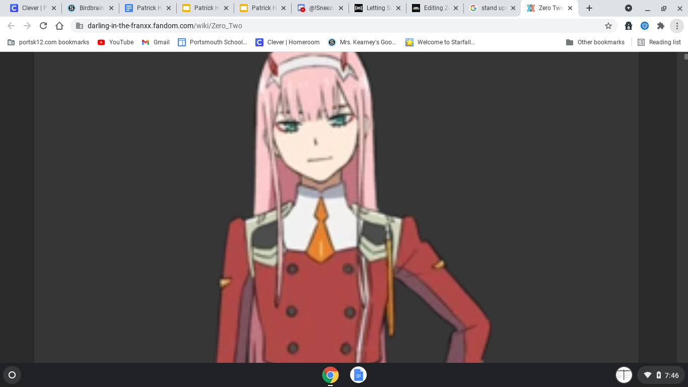 zero two stand upright wiki fandom