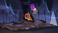 S2E27 Glossaryck burns a page in the spell book