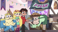 S4E1 Marco holds the Pie Folk man's pie