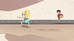 S4E27 Star Butterfly standing on the beach