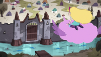 S4E32 Star flies over the fortified yurt village