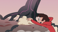 S2E31 Marco Diaz sliding toward edge of cliff