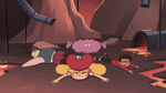 S4E2 Star, Marco, and River fall in the volcano