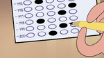 S3E32 Marco finishes filling in Scantron bubbles