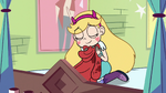 S3E8 Star Butterfly holding Marco's hoodie close