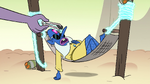 S4E10 Glossaryck lying in a tiny hammock