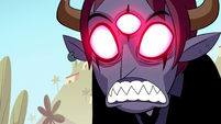 Tom’s eyes glow red in fury