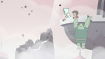 S3E7 Moon and Marco look at destroyed castle tower