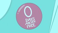 Tom's button now says “0 Days Anger Free.”