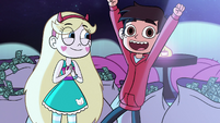 S2E33 Marco Diaz cheering next to Star Butterfly