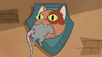 S2E8 Bartender rat in a mounted cat head's mouth