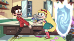 S1E8 Star tugging on Marco's arms