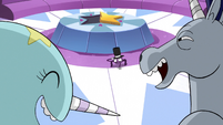 S2E22 Narwhal and warnicorn laugh at Spider With a Top Hat