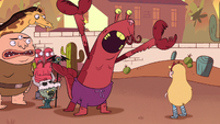 S1E13 Lobster Claws appears in front of Star