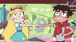 S3E37 Star and Marco shaking hands and blushing