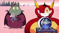 S3E2 Hekapoo, Omnitraxus, and Mildrew listen to Moon