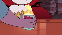 S3E22 Bartender places drink in front of Hekapoo