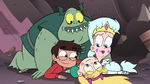 S3E7 Star, Marco, Moon, and Buff Frog happily reunited