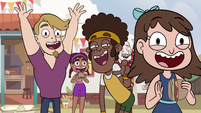 S2E29 Party guests cheer for Preston Change-O