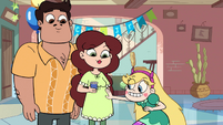 S3E32 Star Butterfly touching Angie's belly