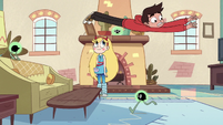 S2E11 Marco Diaz diving toward the tadpoles