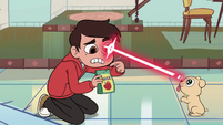 S2E6 Laser puppy shoots laser at Marco's eye