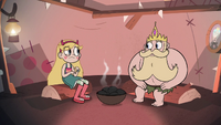 S3E27 Star and River sitting in a large tent