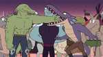 S3E2 Monster 1 about to chomp off Rasticore's arm