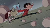 S2E15 Marco Diaz leaps over rolling boulders