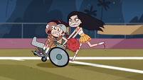 S1E4 Brittney Wong pushing Sabrina's wheelchair