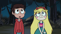 S1E9 Star and Marco looking at a scary cave