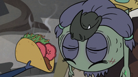 S3E3 Spider holds taco up to Ludo's face