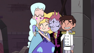 S4E24 Star, Moon, Tom, and Marco in group hug