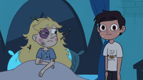 S3E22 Star Butterfly skeptical; Marco Diaz sweating