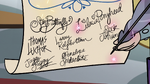 S3E20 Royal signatures on Star Butterfly's petition