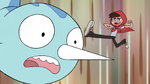 S3E37 Marco kicking a narwhal away