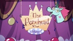 S4E19 The Ponyhead Show! logo on wall projector