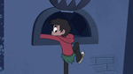 S3E6 Marco Diaz climbing out of the castle vents