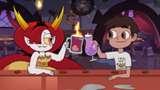 Hekapoo and Marco hanging out.