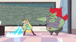 S2E32 Star Butterfly blasts a hole in the classroom floor