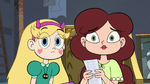 S3E32 Star and Angie looking over at Marco