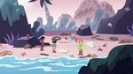 S4E19 Star and her friends on the beach
