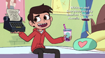 S2E28 Marco Diaz holding typewriter and juice cup